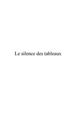 eBook (pdf) Silence des tableaux le de 