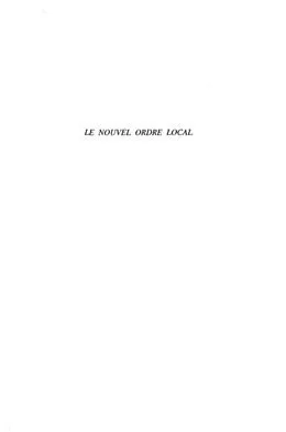 E-Book (pdf) LE NOUVEL ORDRE LOCAL von Jean-Pierre Garnier