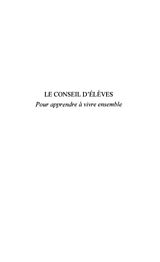 eBook (pdf) Le conseil d'eleves de 