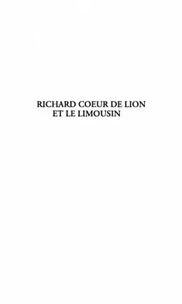 E-Book (pdf) RICHARD C?'UR DE LION ET LE LIMOUSIN von Marguerite-Marie Ippolito