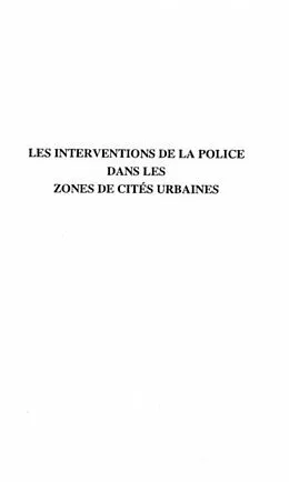 E-Book (pdf) LES INTERVENTIONS DE LA POLICE DANS LES ZONES DE CITES URBAINES von Michel Felkay