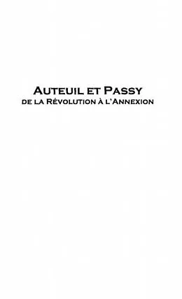 E-Book (pdf) Auteuil et passy de la revolution a l'an von Demory Hubert