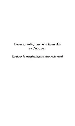 E-Book (pdf) LANGUES MEDIA COMMUNAUTES RURALES AU CAMEROUN von Jean-Pierre Yetna