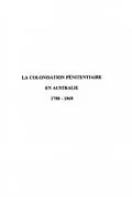 E-Book (pdf) COLONISATION PENITENTIAIRE EN AUSTRALIE 1788-1868 von Michel Bernard-Agrel