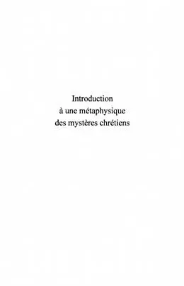 E-Book (pdf) Introduction a une metaphysique des mysteres chretiens von Berard Bruno