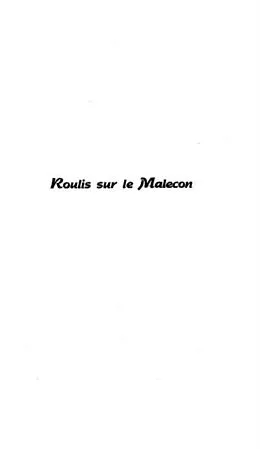 E-Book (pdf) ROULIS SUR LE MALECON von Khal Torabully