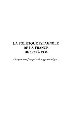 E-Book (pdf) Politique espagnole de la france de 1931 von Denechere Yves