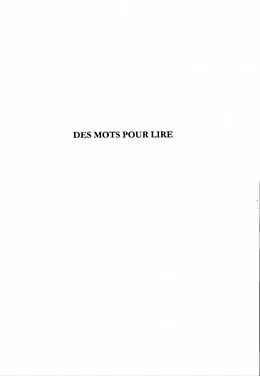 E-Book (pdf) MOTS (DES) POUR LIRE von Yvette Vocat