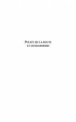 E-Book (pdf) Police de la route von Dieu Francois