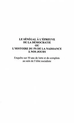E-Book (pdf) LE SENEGAL A L'EPREUVE DE LA DEMOCRATIE von Abdou Latif Coulibaly