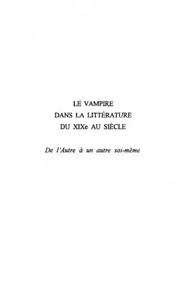 E-Book (pdf) LE VAMPIRE DANS LA LITTERATURE DU XIXe AU XXe SIECLE von Sabine Jarrot