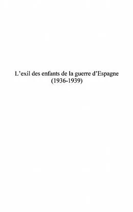 PDF Exil des enfants de la guerre d'espagne (1936-1939) von Labajos-Perez Emilia