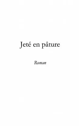 E-Book (pdf) Jete en pature von Fassinou Adelaide