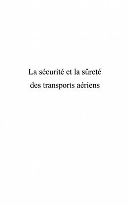 E-Book (pdf) La securite et la surete des transports aeriens von Latour Xavier