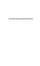 E-Book (pdf) Distances magnetiques von 