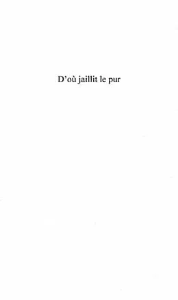 E-Book (pdf) D'ou jaillit le pur von Thirault Roger