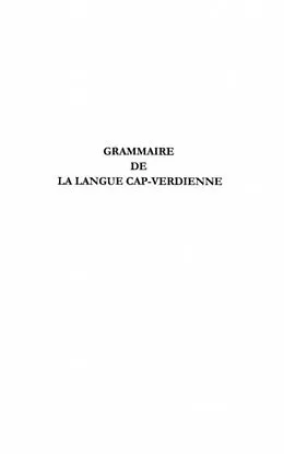 E-Book (pdf) GRAMMAIRE DE LA LANGUE CAP-VERDIENNE von Nicolas Quint