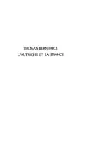 E-Book (pdf) Thomas bernhard, l'autriche etla france von Weinmann Ute