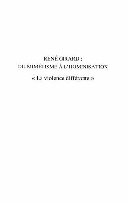 E-Book (pdf) Rene Girard : du mimetisme a l'hominisation von Vinolo Stephane