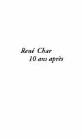 E-Book (pdf) RENE CHAR 10 ANS APRES von Paule Plouvier