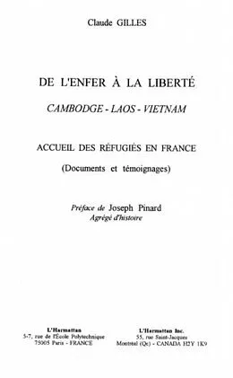 PDF ENFER (DE L') A LA LIBERTE von Claude Gilles