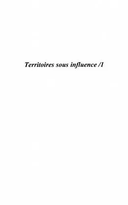 E-Book (pdf) TERRITOIRES SOUS INFLUENCE von Pelissier Nicolas