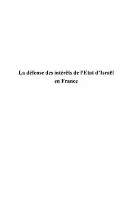 E-Book (pdf) La defense des interets de l'etat d'Israel en France von Hecker Marc