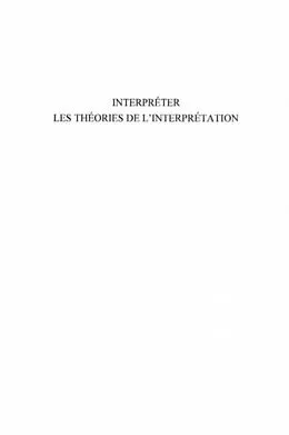 E-Book (pdf) Interpreter les theories de l'interpretation von Just Gustavo