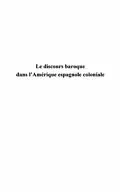 E-Book (pdf) Le discours baroque dans l'Amerique espagnole coloniale von Morana Mabel