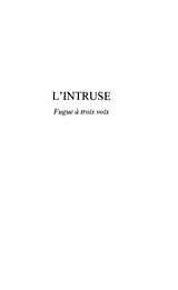 eBook (pdf) Intruse fugue a trois voix de 