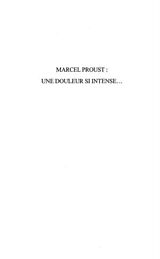 eBook (pdf) MARCEL PROUST : UNE DOULEUR SI INTENSE de 