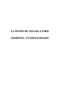 PDF Notion de village a paris. charonne: esp von Fayt Thierry