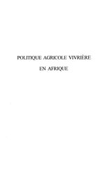 eBook (pdf) Politique agricole vivriere enafrique de 