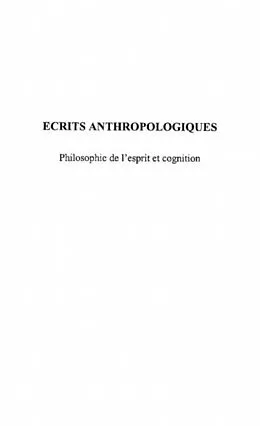E-Book (pdf) ECRITS ANTHROPOLOGIQUES von Jacques Francis