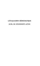 eBook (pdf) Evaluation democratique outil de citoyennete... de 