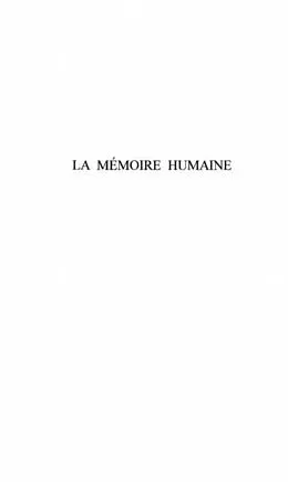 E-Book (pdf) LA MEMOIRE HUMAINE von Nicolas Serge