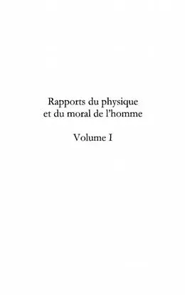 E-Book (pdf) Rapports du physique et du moral de l'homme von Cabanis Pierre-Jean-Georges