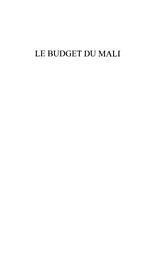 eBook (pdf) Budget du mali le de 