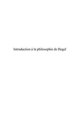 E-Book (pdf) Introduction A la philosophie de hegel - suivant l'edition d von Hubert Demory