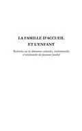 E-Book (pdf) La famille d'accueil et l'enfant - recherches sur les dimens von Helene Join-Lambert Milova