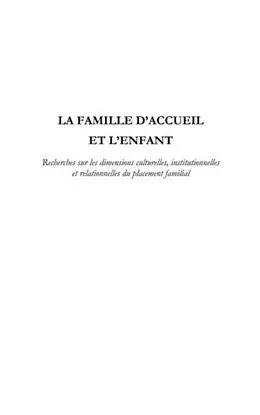 E-Book (pdf) La famille d'accueil et l'enfant - recherches sur les dimens von Helene Join-Lambert Milova