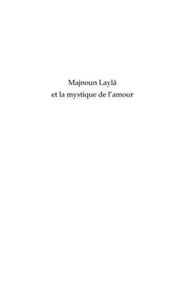E-Book (pdf) Majnoun Layla et la mystique de l'amour von Jad Hatem