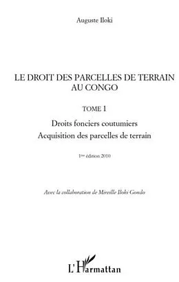 PDF Le droit des parcelles de terrain au congo (tome 1) - droits von Helene Join-Lambert Milova