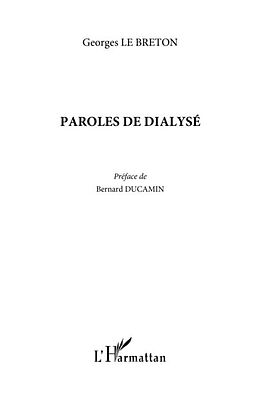 E-Book (pdf) Paroles de dialyse von Georges Le Breton