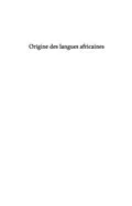 PDF Origine des langues africaines von Jean-Claude Mboli