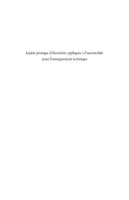 E-Book (pdf) Guide pratique d'electricite appliquee a l'automobile pour l'enseignement technique von Gerhard Schaden