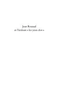 E-Book (pdf) Jean rouaud et l'ecriture &quote;les yeux clos&quote; - de la memoire en von Sylvie Freyermuth