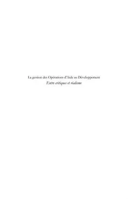 E-Book (pdf) La gestion des Operations d'Aide au Developpement von Andre Rosanvallon