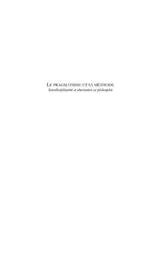 E-Book (pdf) Le pragmatisme et sa methode - interdisciplinarite et observ von Emmanuelle Rozier