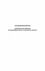E-Book (pdf) Les qanouns kabyles - anthropologie juri von Mustapha Gahlouz